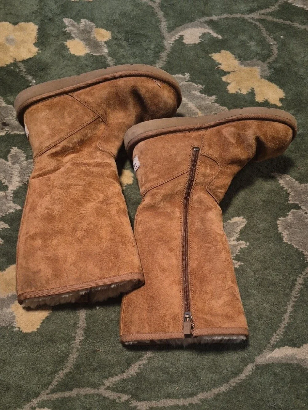 UGG Tall Chestnut Brown Shearling-Lined Winter Boots